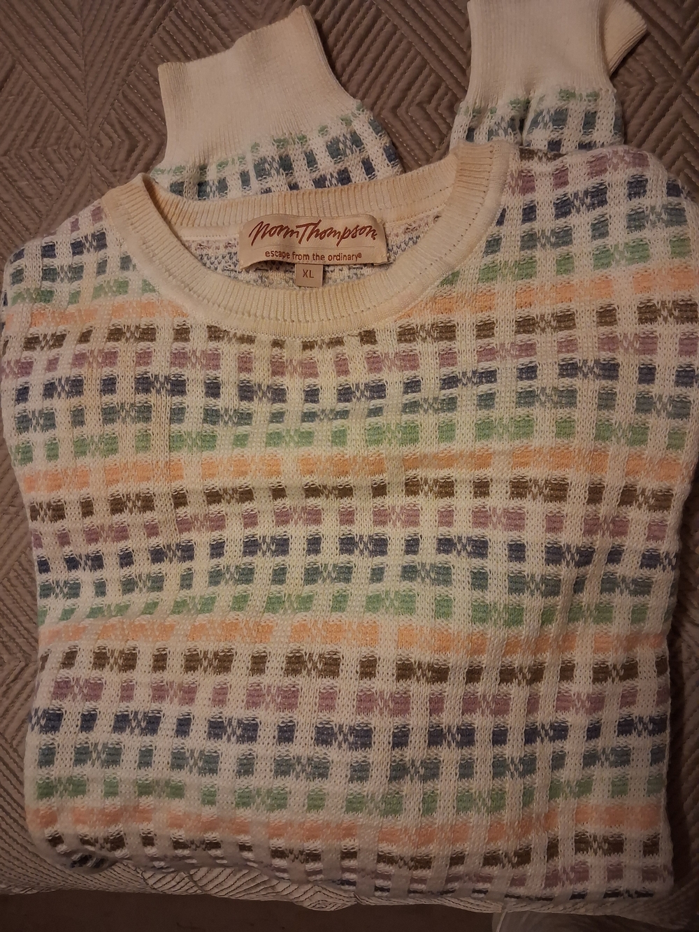 Marni Thompson Pastel Grid Knit Sweater